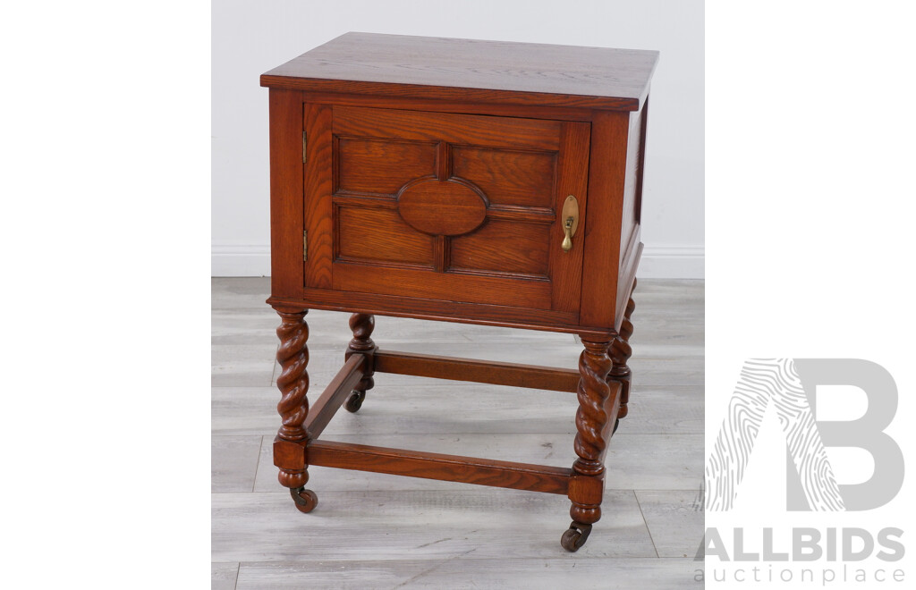 Antique Style Oak Cabinet