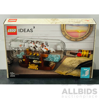 Retired Lego Set, Lego Ideas 20 Ship in Bottle 21313 in Original Boxe