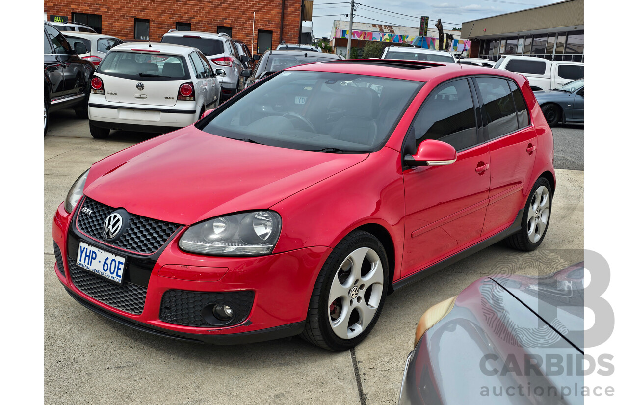 4/2008 Volkswagen Golf GTi 1K MY08 UPGRADE 5d Hatchback Red 2.0L