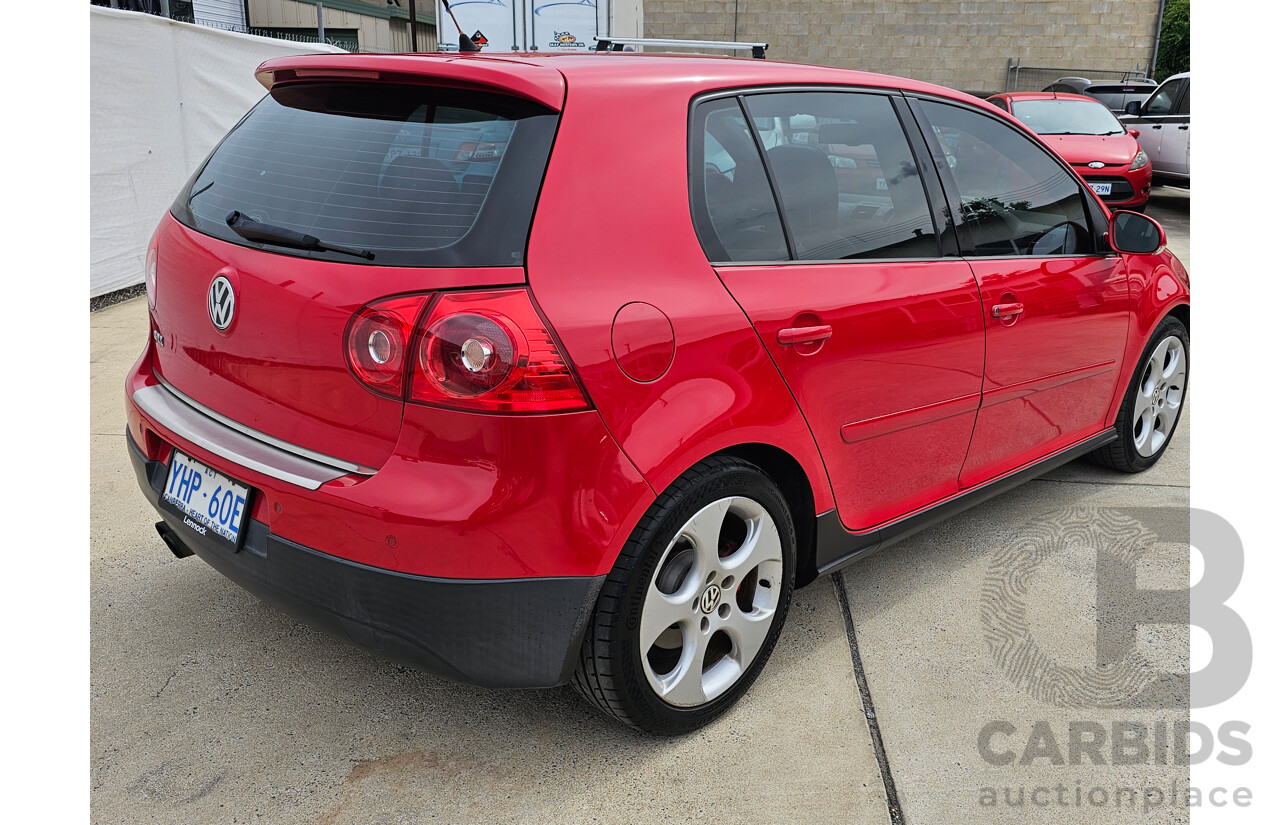 4/2008 Volkswagen Golf GTi 1K MY08 UPGRADE 5d Hatchback Red 2.0L