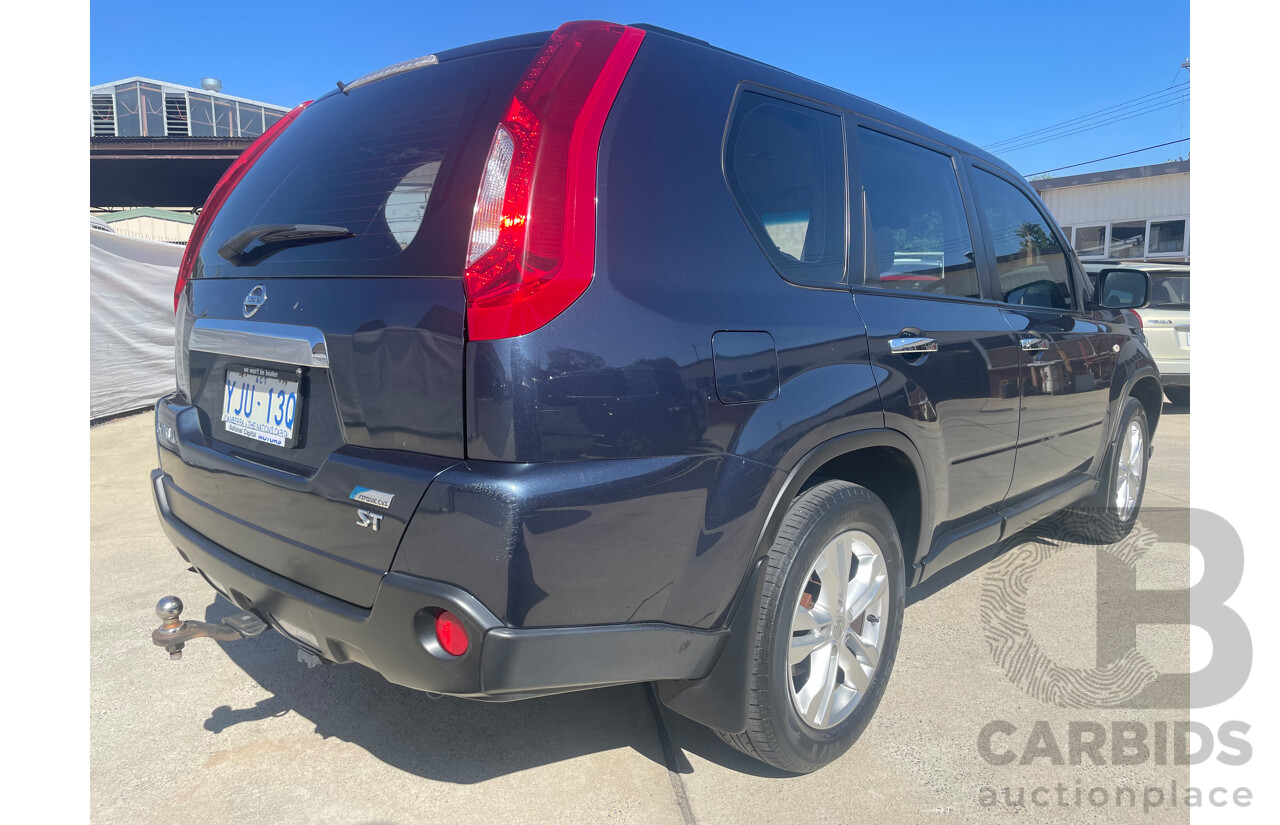 10/13 Nissan X-Trail ST (FWD) FWD T31 SERIES 5 4D Wagon Blue 2.0L