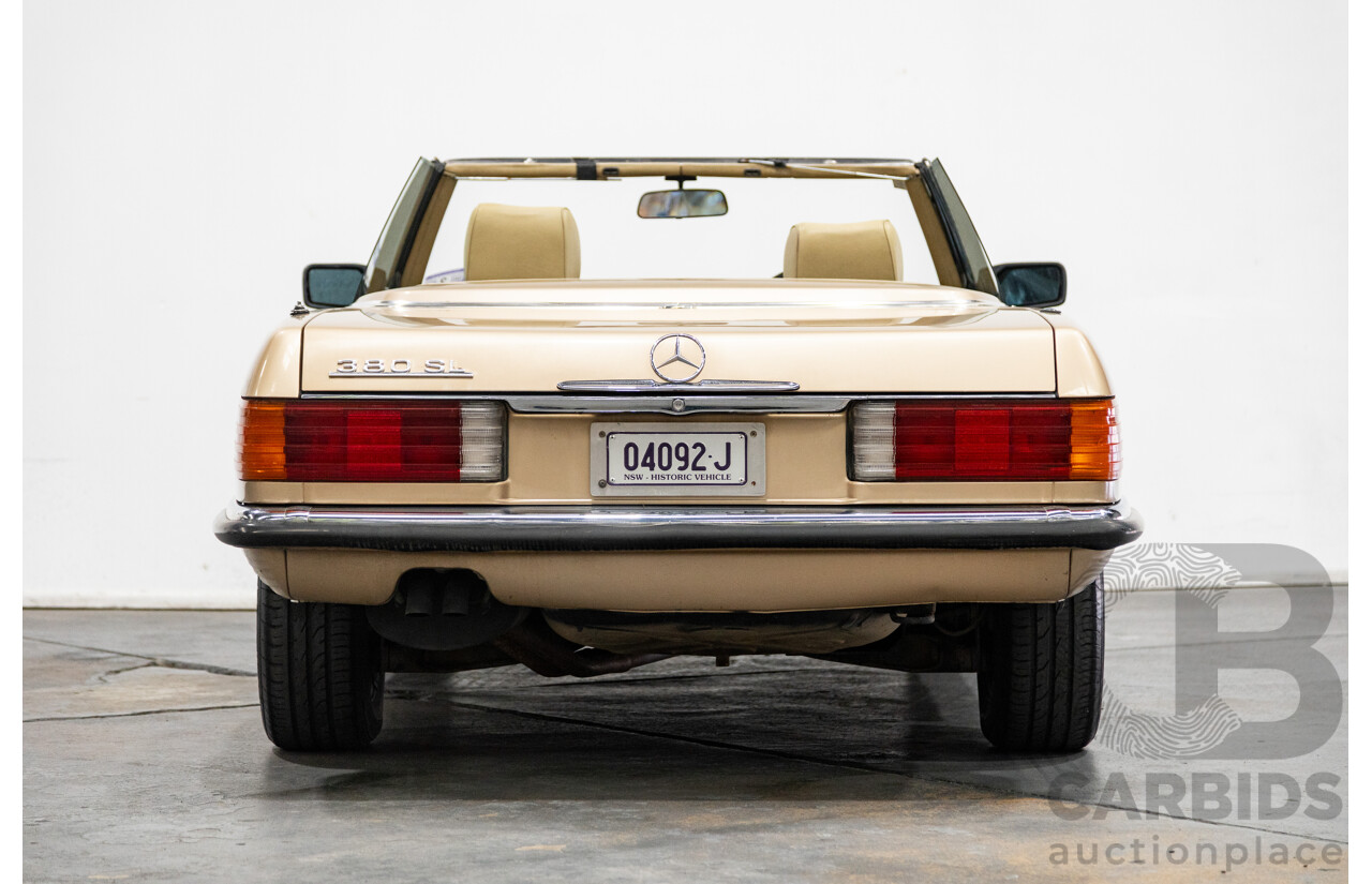 10/1983 Mercedes Benz 380 SL 2d Convertible Champagne Metallic V8 3.8L