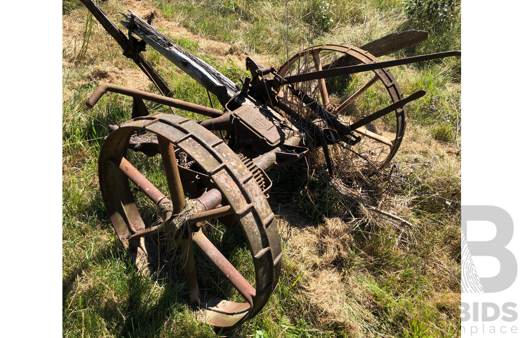 Large Antique Horse Drawn Plough