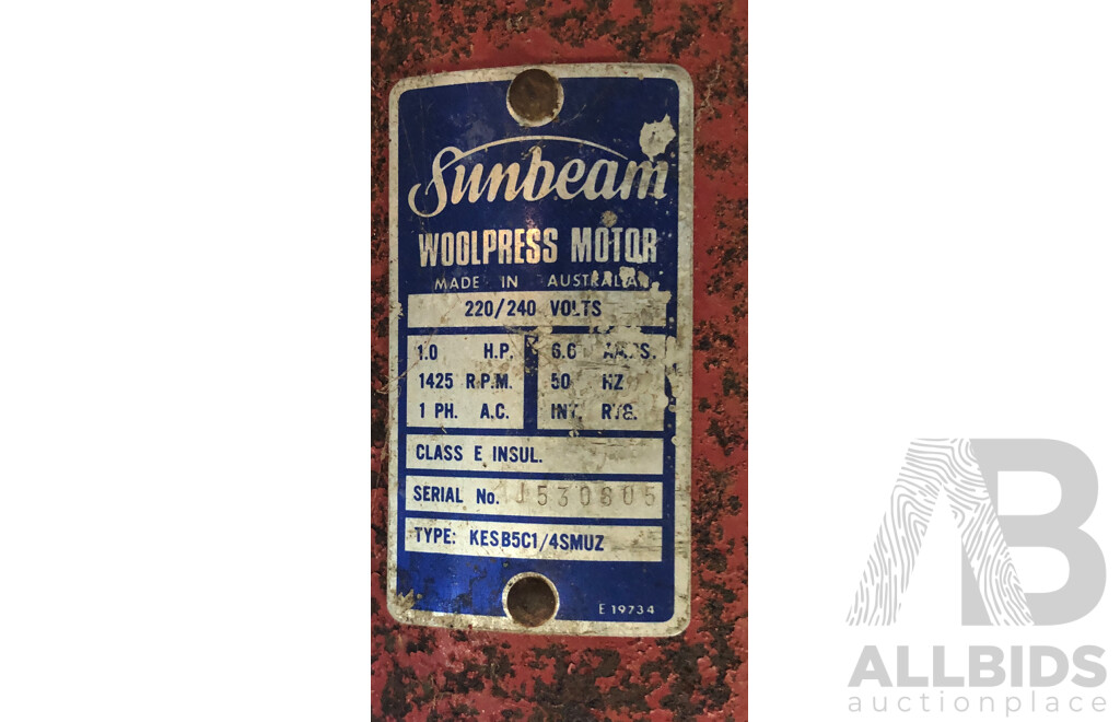 Antique SunBeam Twin Box Electric Wool Press WP-C