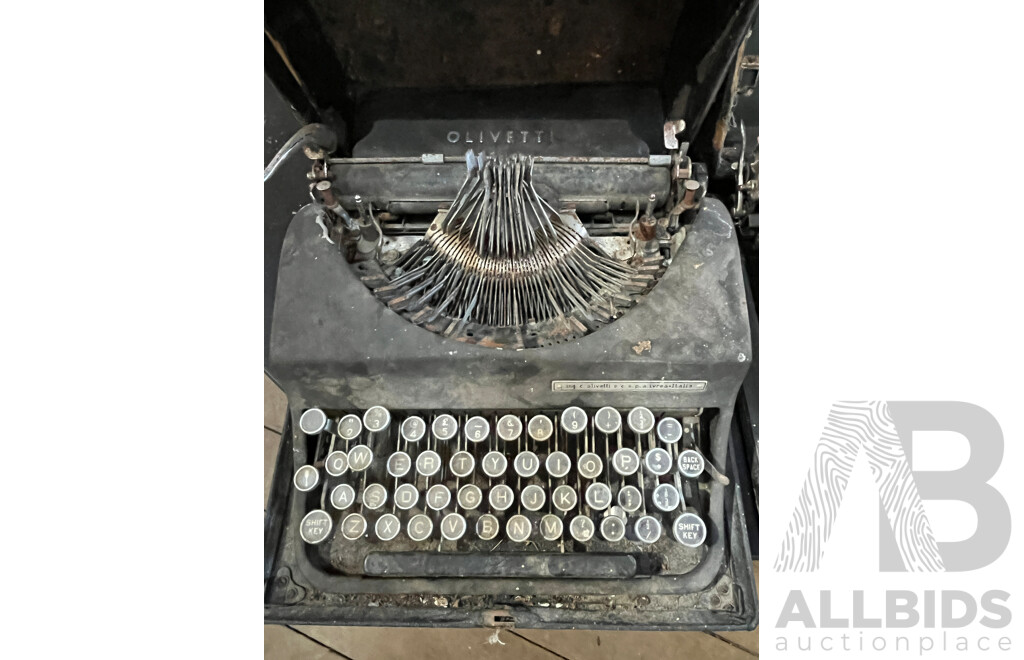 Pair of Vintage Typewriters Inc Remmington Portable