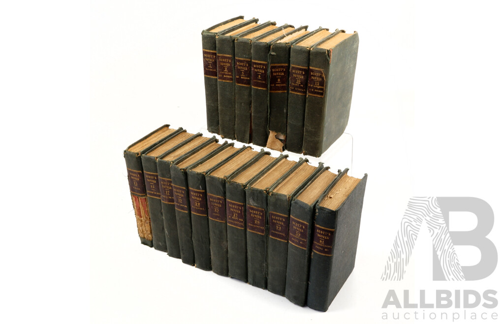 28 Antique Volumes Sir Walter Scott Novels and Romances, Archibald Constable, Edinburgh, 1825