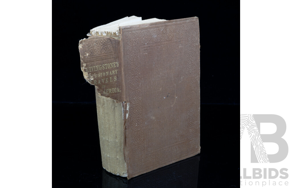 First Edition, Missionary Travels and Researches in South Africa, David Livingstone, John Murray, London, 1857, Includes Fold Out Pictures and Maps by John Arrowsmith