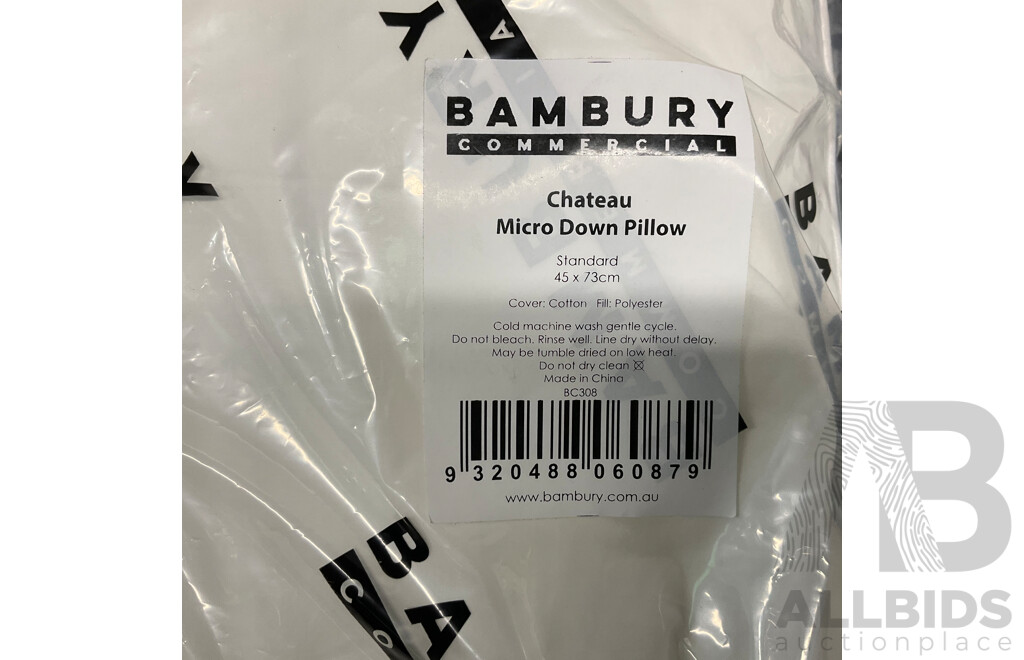 BAMBURY COMMERCIAL Chateau Micro Down Pillow & Quilt Pack - Double Size