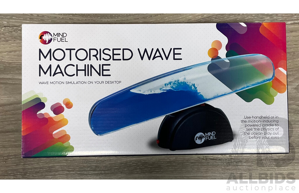 MINDFUEL Motorised Wave Machine & ALCYON Melody Bluetooth Diffuser & PURE 6 Essential Oil Set - Lot of 5