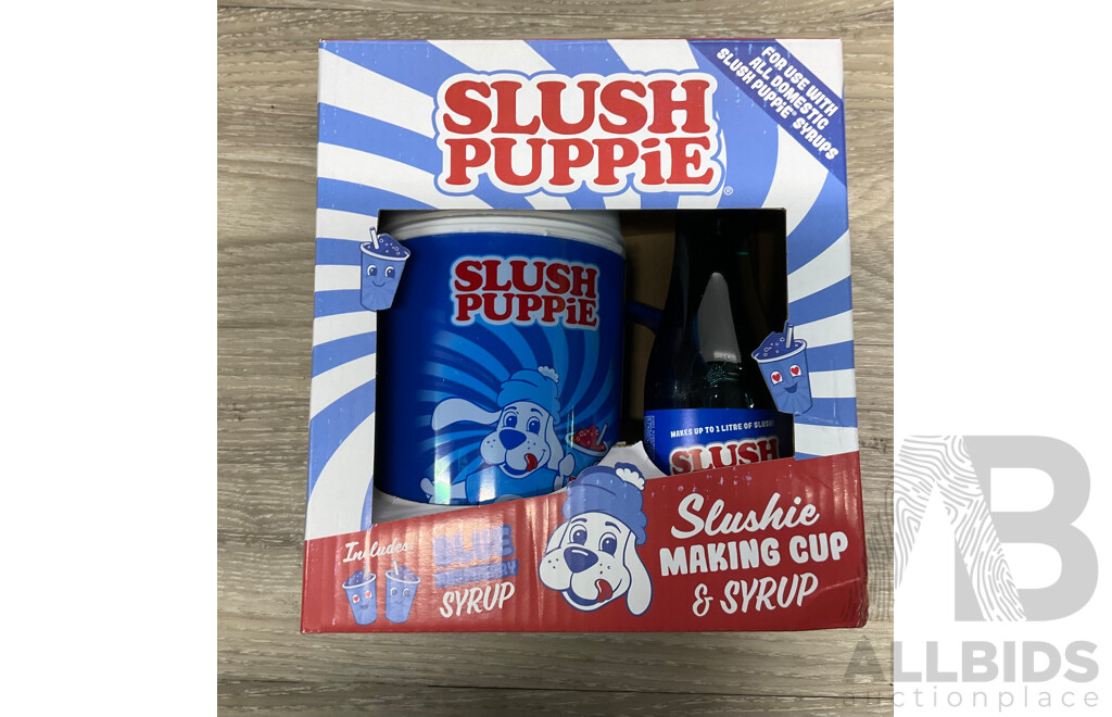 SLUSH PUPPIE Slushie Freeze Pop/Making Cup/Syrups - lot of 9