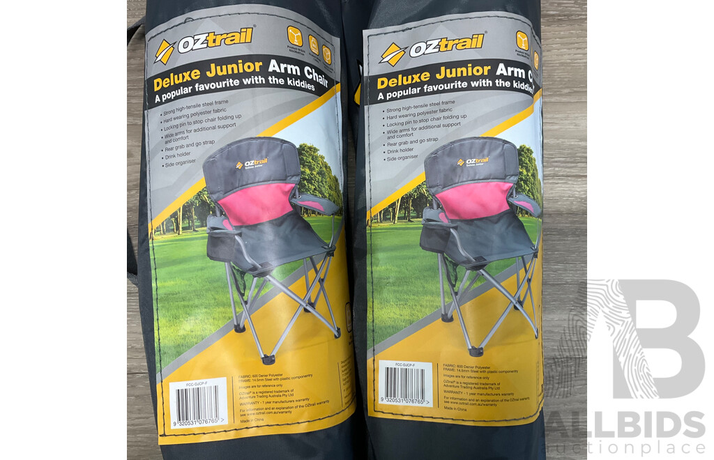 OZTRAIL Deluxe Junior Arm Chair - Lot of 2