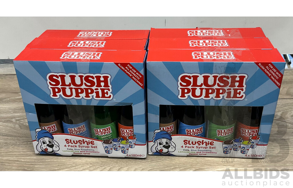 SLUSH PUPPIE Slushie 4 Pack Syrup Set - Lot of 6