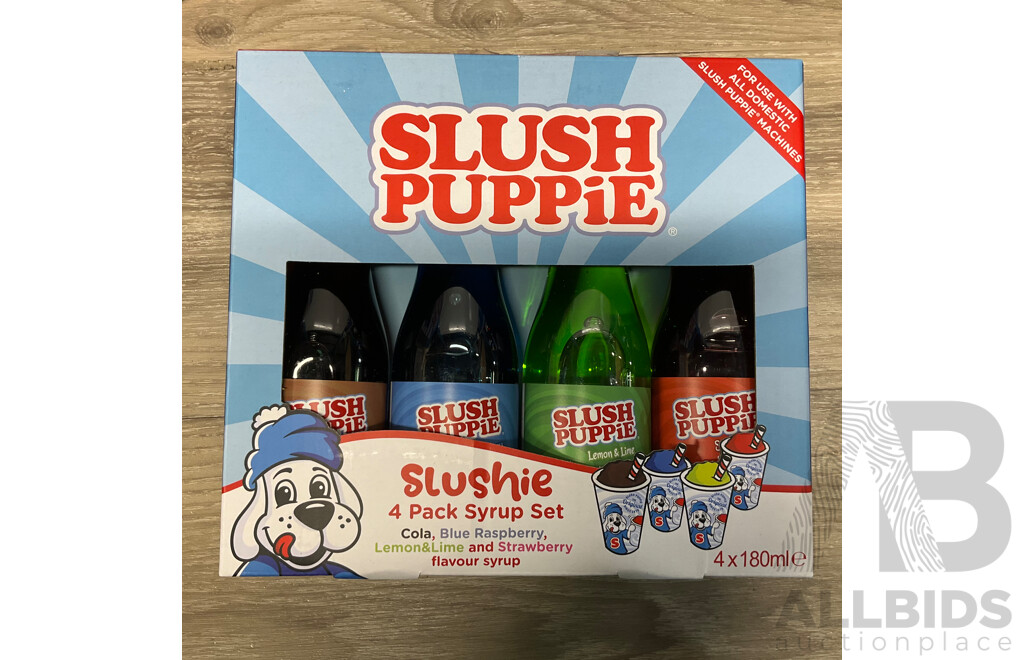SLUSH PUPPIE Slushie 4 Pack Syrup Set - Lot of 6