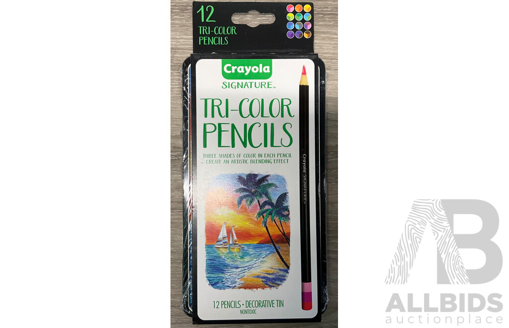 MAPOD Colorpeps Multi Pack with Colour Pencils & Felt Tip Pens & CRAYOLA 12 Tri-Color Pencils & 36 Colored Pencils - Lot 13