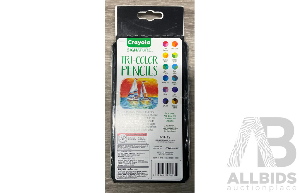 MAPOD Colorpeps Multi Pack with Colour Pencils & Felt Tip Pens & CRAYOLA 12 Tri-Color Pencils & 36 Colored Pencils - Lot 13