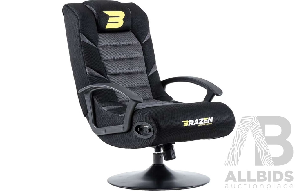 BRAZEN Pride 2.1 Bluetooth Surround Sound Gaming Chair (Grey)