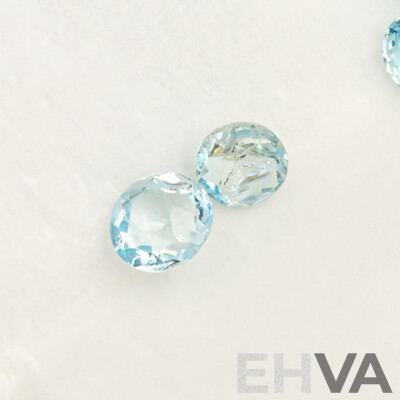 Aquamarine Melee 48.0ct Unset Light Blue Round Brilliant Cut Median Size 5mm