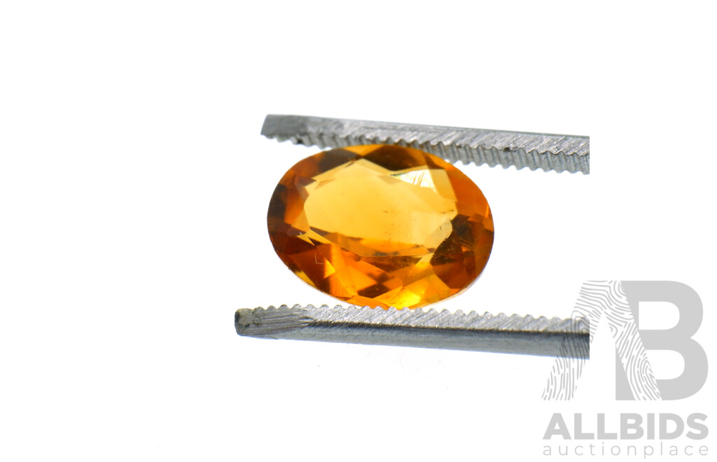 Citrine Madeira 3.0ct (2) Oval Cut Natural Unset Gemstones