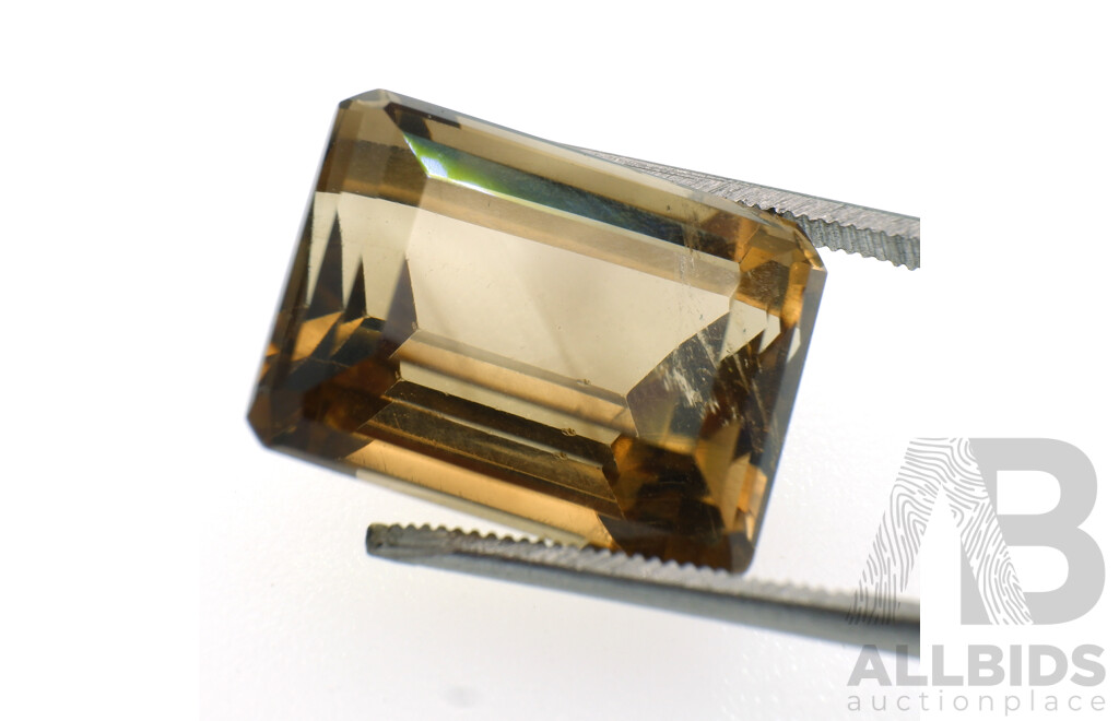 Smokey Quartz 15.74ct Emerald Cut Natural Unset Gemstone