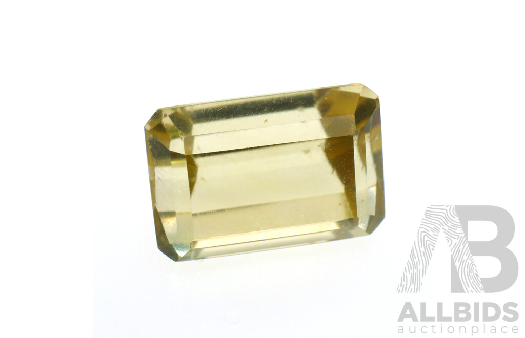 Citrine/Smokey Quartz 16.50ct Emerald Step Cut Natural Gemstone