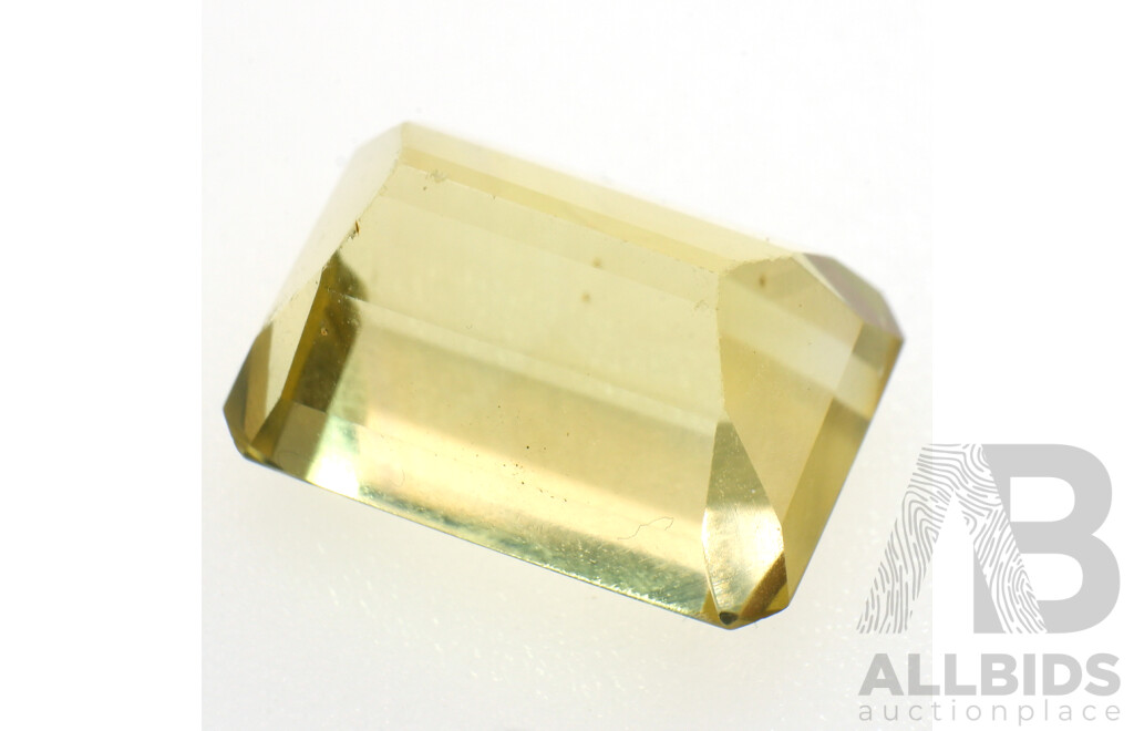 Citrine/Smokey Quartz 16.50ct Emerald Step Cut Natural Gemstone