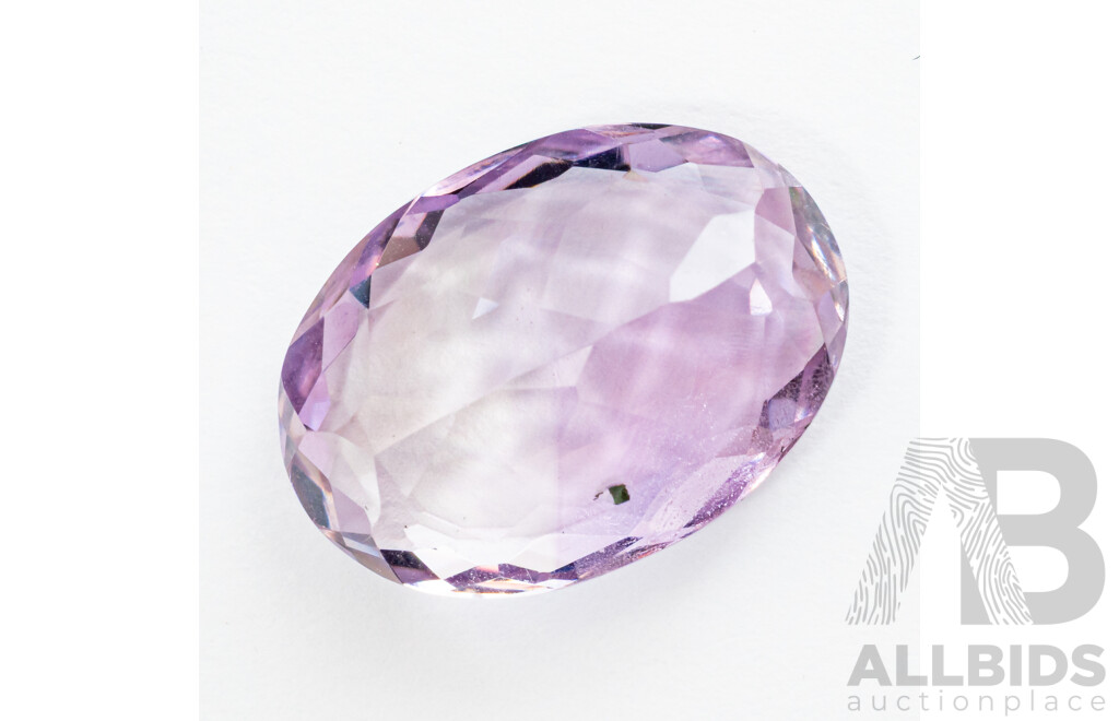 Amethyst Rose De France (5) Natural Oval Cut Unset Gemstones, 31.80ct