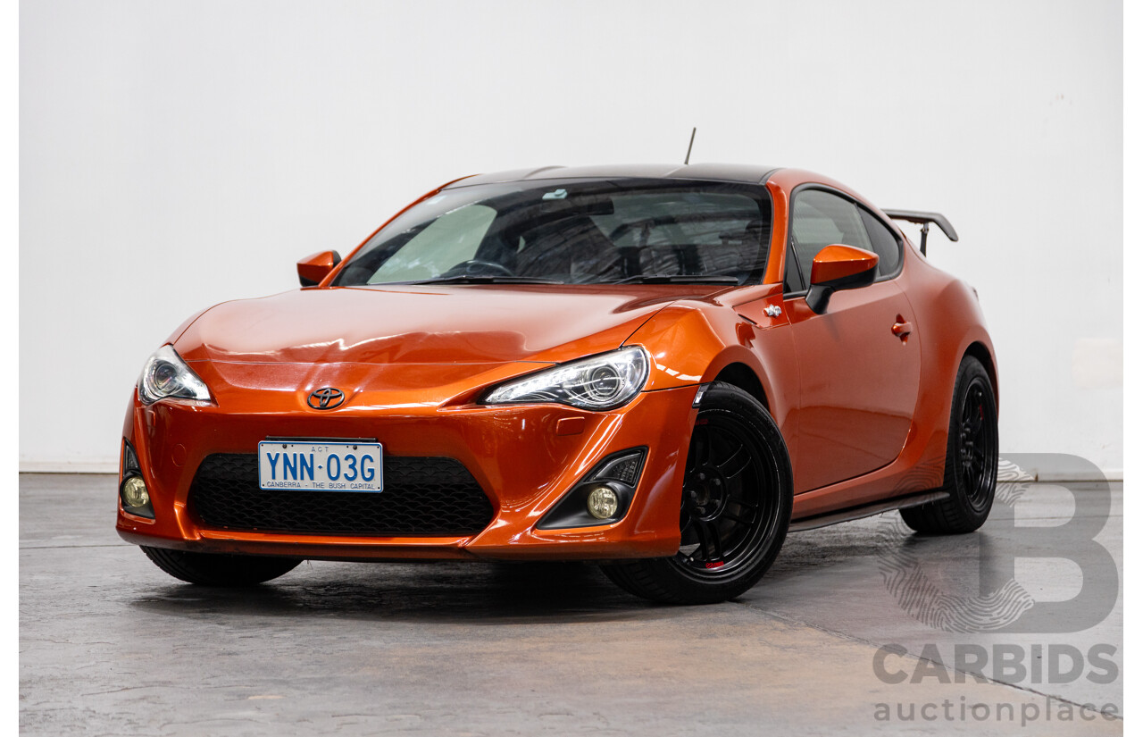 08/2012 Toyota 86 GTS ZN6 2d Coupe Velocity Orange Metallic 2.0L