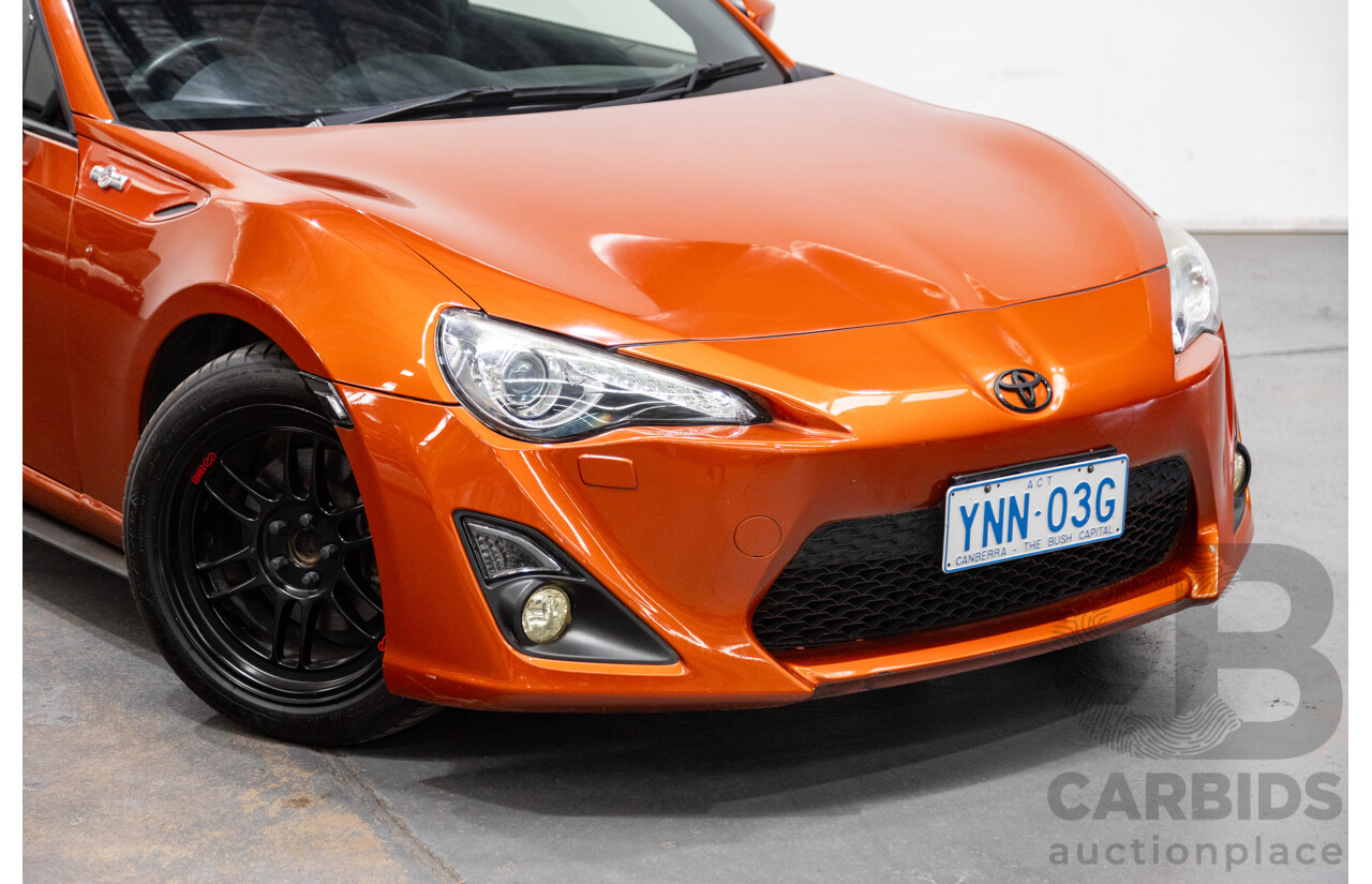 08/2012 Toyota 86 GTS ZN6 2d Coupe Velocity Orange Metallic 2.0L