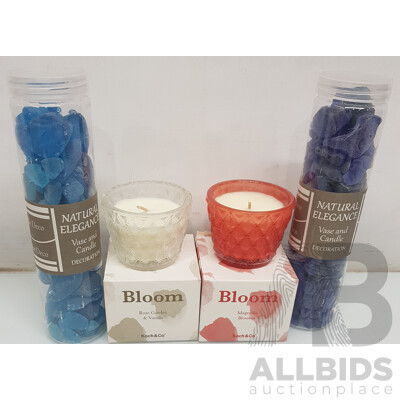 Koch & Co Bloom Scented Candles and Natural Elegance Vase & Candle Decorations