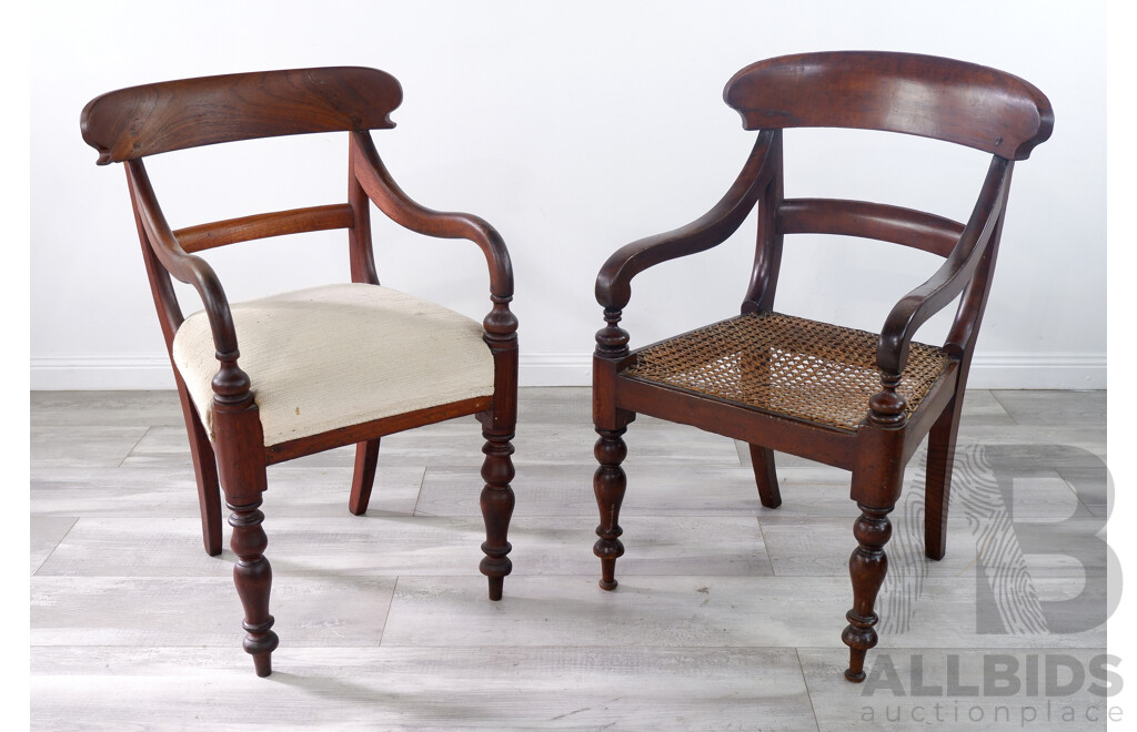 Two Early 19th Century Spade Back Chairs