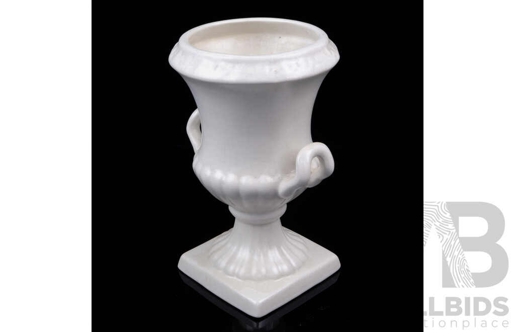 Vintage Australian Elischer Ceramic Vase in Classical Urn Form with Original Label