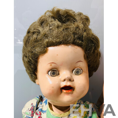 Pair of Vintage Dolls - Roddy Celluloid and Rosebud by Mattel - Both Made in England