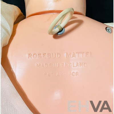 Pair of Vintage Dolls - Roddy Celluloid and Rosebud by Mattel - Both Made in England