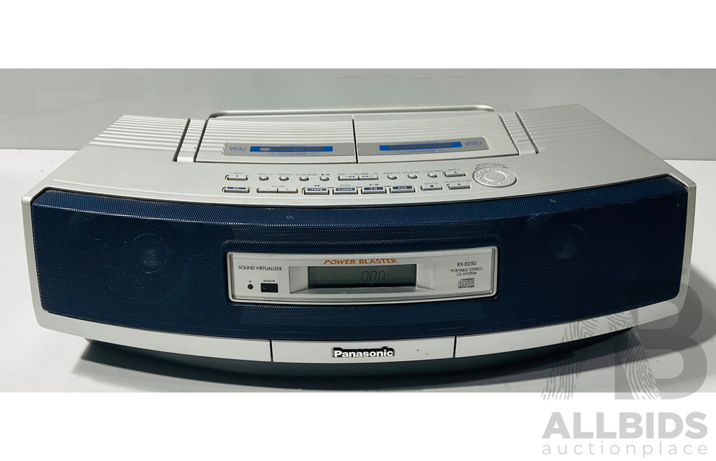 Panasonic Power Blaster RX-ED50 Portable Stereo CD System - Battery Operated with No Electric Cable