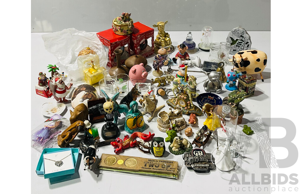 Very Large Quantity of Various Ornaments Including Christmas Decorations, Bells and More