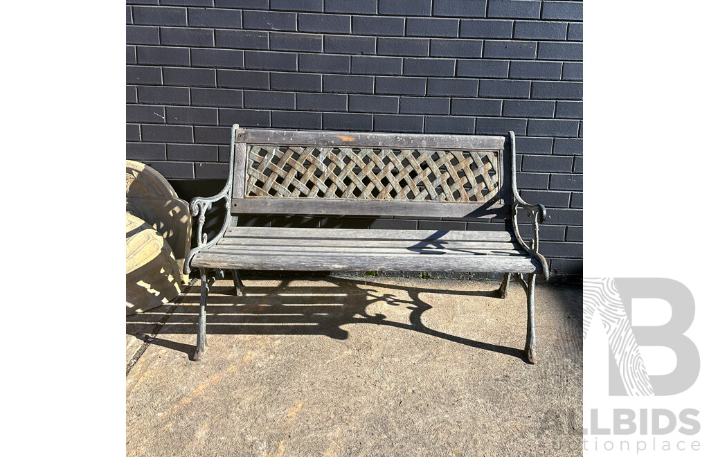 Cast Iron and Timber Garden Bench