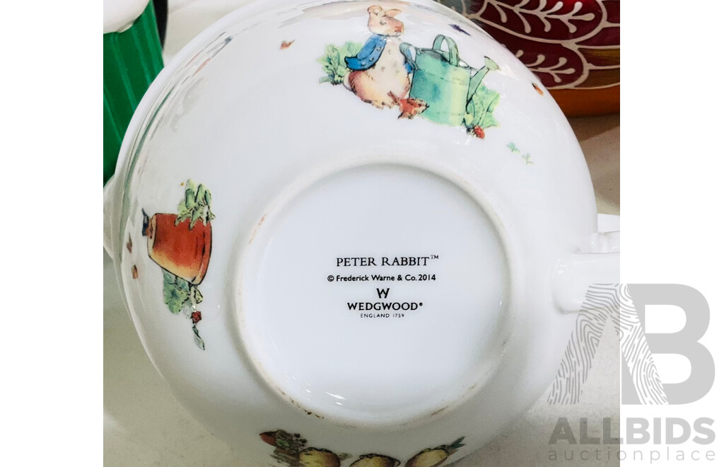 Collection of Eight Vintage and Other Varied Decorative Teapots Including Wedgwood and More
