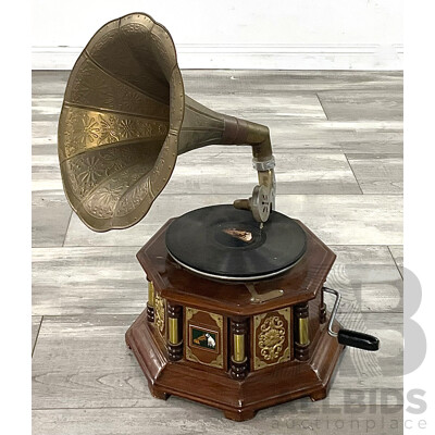 Reproduction HMV Gramaphone with Horn