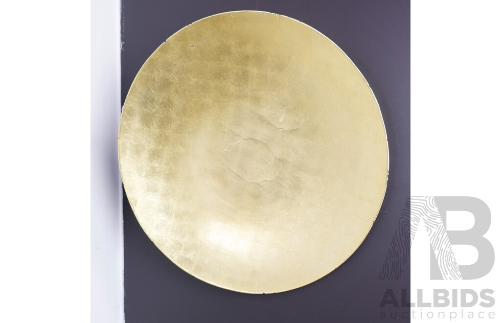 Large Decorative Gold Lacquered Plate