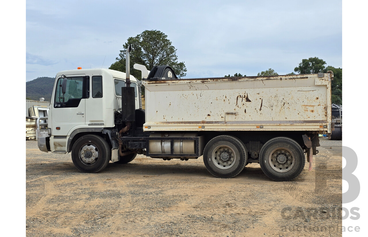 10/1997 Hino FS1K Series 6x4 Tipper Truck 2d Cab Chassis White Turbo Diesel