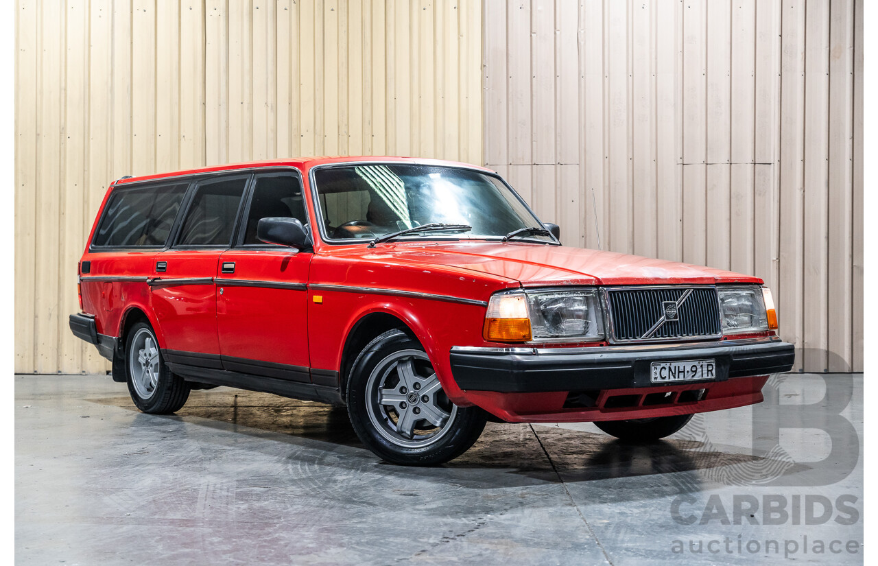 2/1988 Volvo 240GL 5d Estate Red 2.3L
