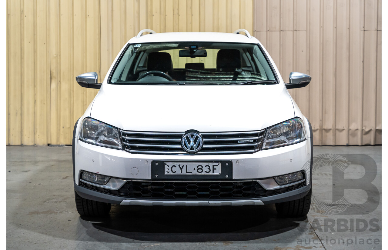 9/2014 Volkswagen Passat Alltrack (AWD) 3C MY14 4d Wagon White Turbo Diesel 2.0L