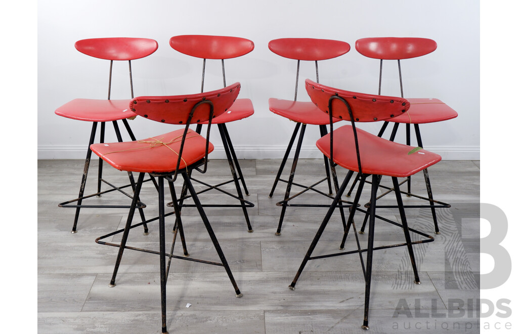 Six Vintage Barstools by Wallace Furniture, Sydney