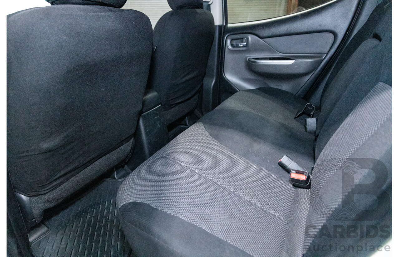 11/2017 Mitsubishi Triton GLS (4x4) MQ MY18 Dual Cab Utility White Turbo Diesel 2.4L