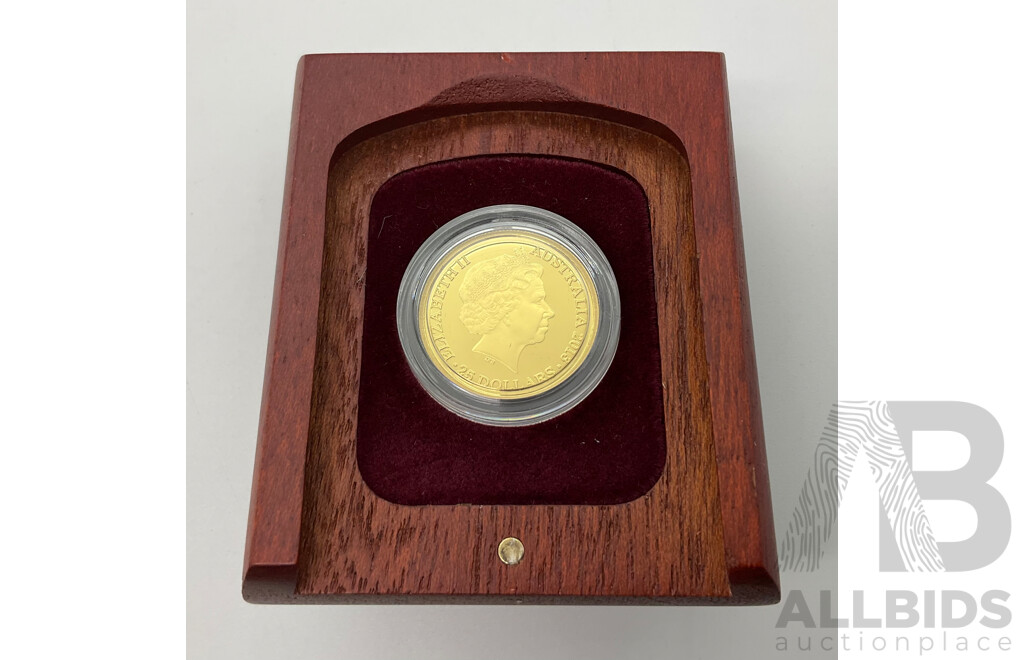 Australian RAM 2013 Twenty Five Dollar Gold Proof Coin, Kangaroo at Sunset .9999