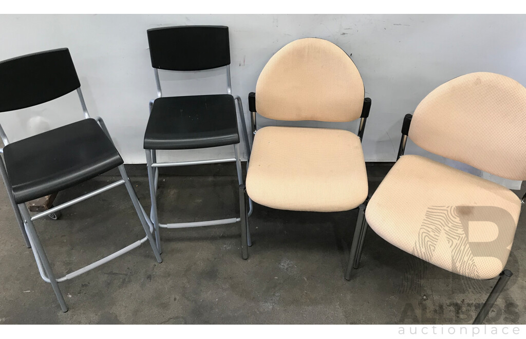 Contempory Stools and Occasional Chairs - Lot of Four