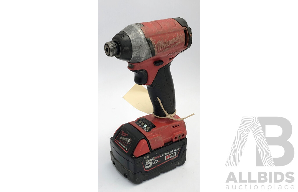 Milwaukee M18 Impact Driver with 5.0Ah Battery
