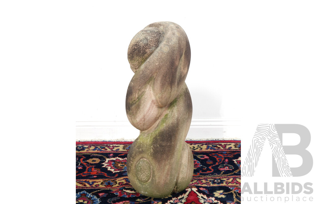 Small Heavy Carved Stone Sculpture by Jan Shaw