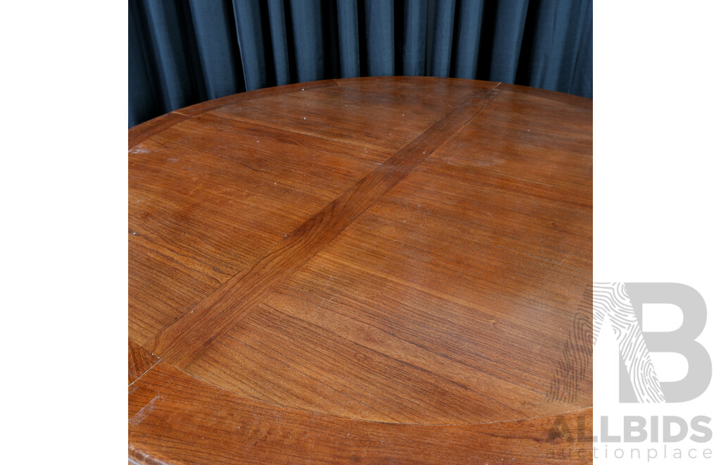 Large Round Mahogany Banquet Table