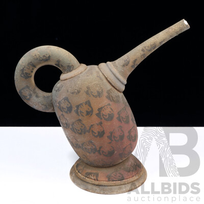 Unusual Hand Made Watering Can Form Ceramic Sculpture